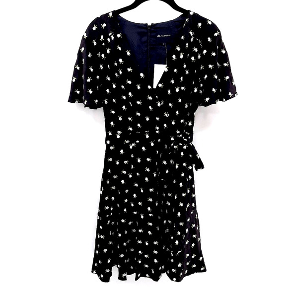 NWT Jill Jill Stuart black tulip embroidered dress in size 4 - Picture 1 of 5